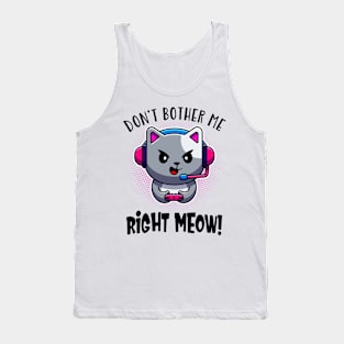 Gaming Cute Video Games Kitten Gamer Cat Tank Top